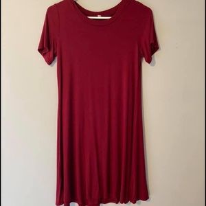 Red t shirt dress